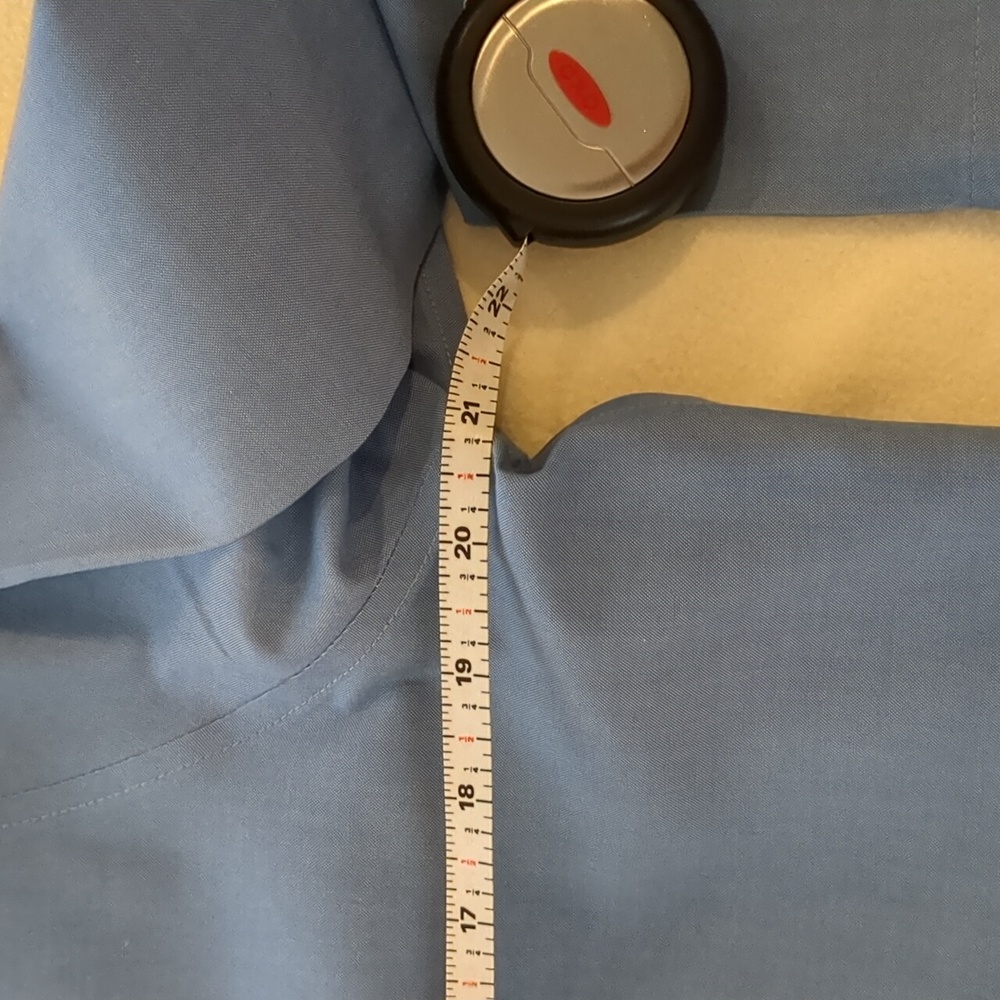 Foxcroft Light Blue Non-Iron Shirt - Picture 7 of 8